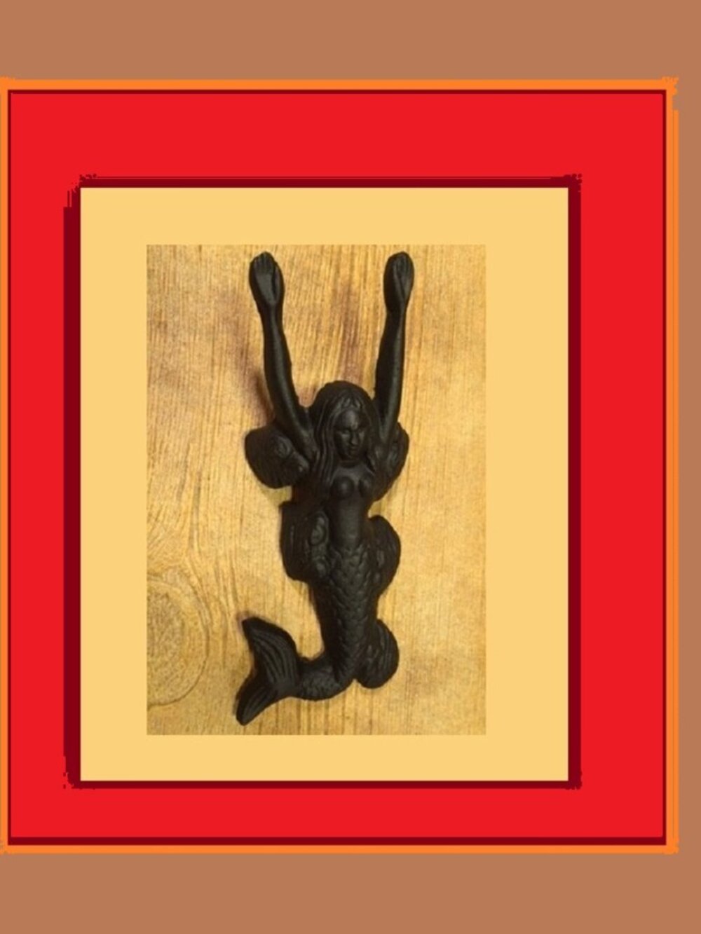 Kids Black Cast Iron Mermaid CHILDs Boot Jack 2" wide by 10" long 04442